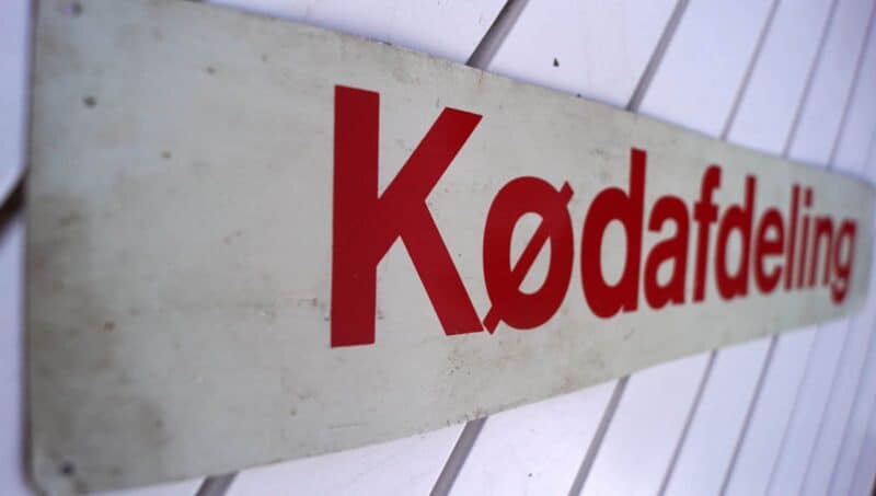 Kødafdeling skilt