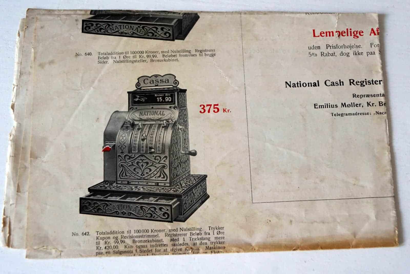 National Cash Register Co Dansk Salgsbrochure