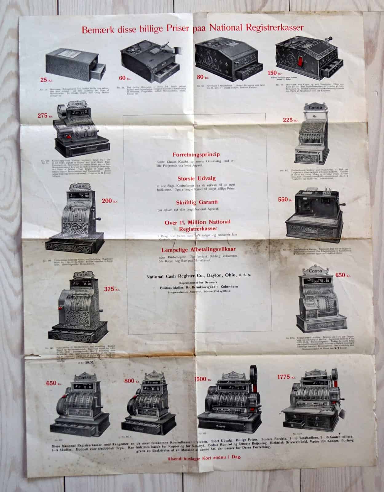 National Cash Register Co Dansk Salgsbrochure
