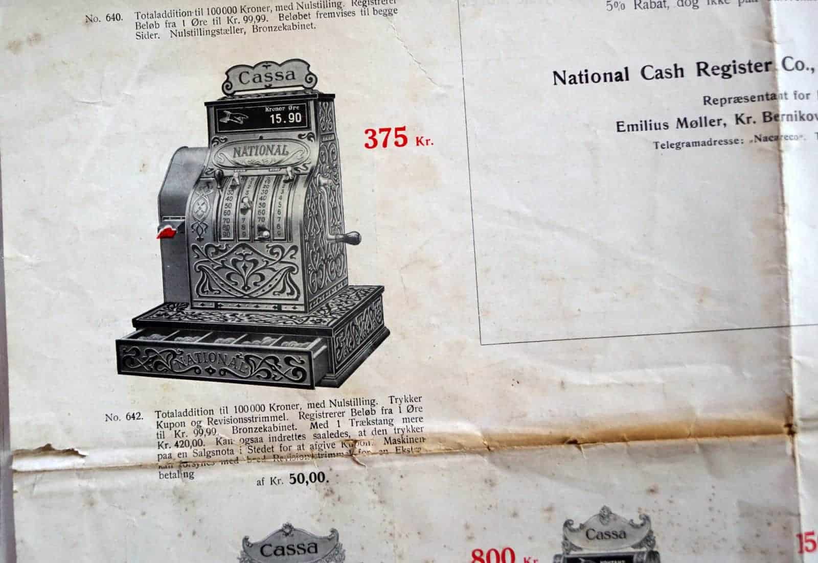 National Cash Register Co Dansk Salgsbrochure
