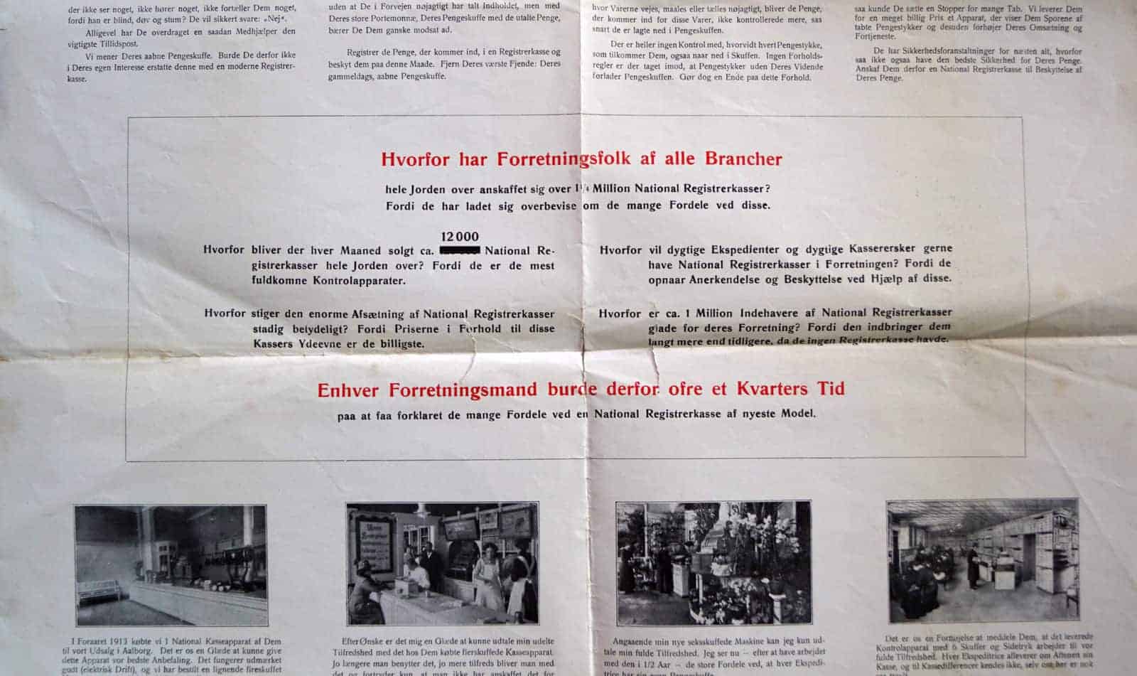 National Cash Register Co Dansk Salgsbrochure