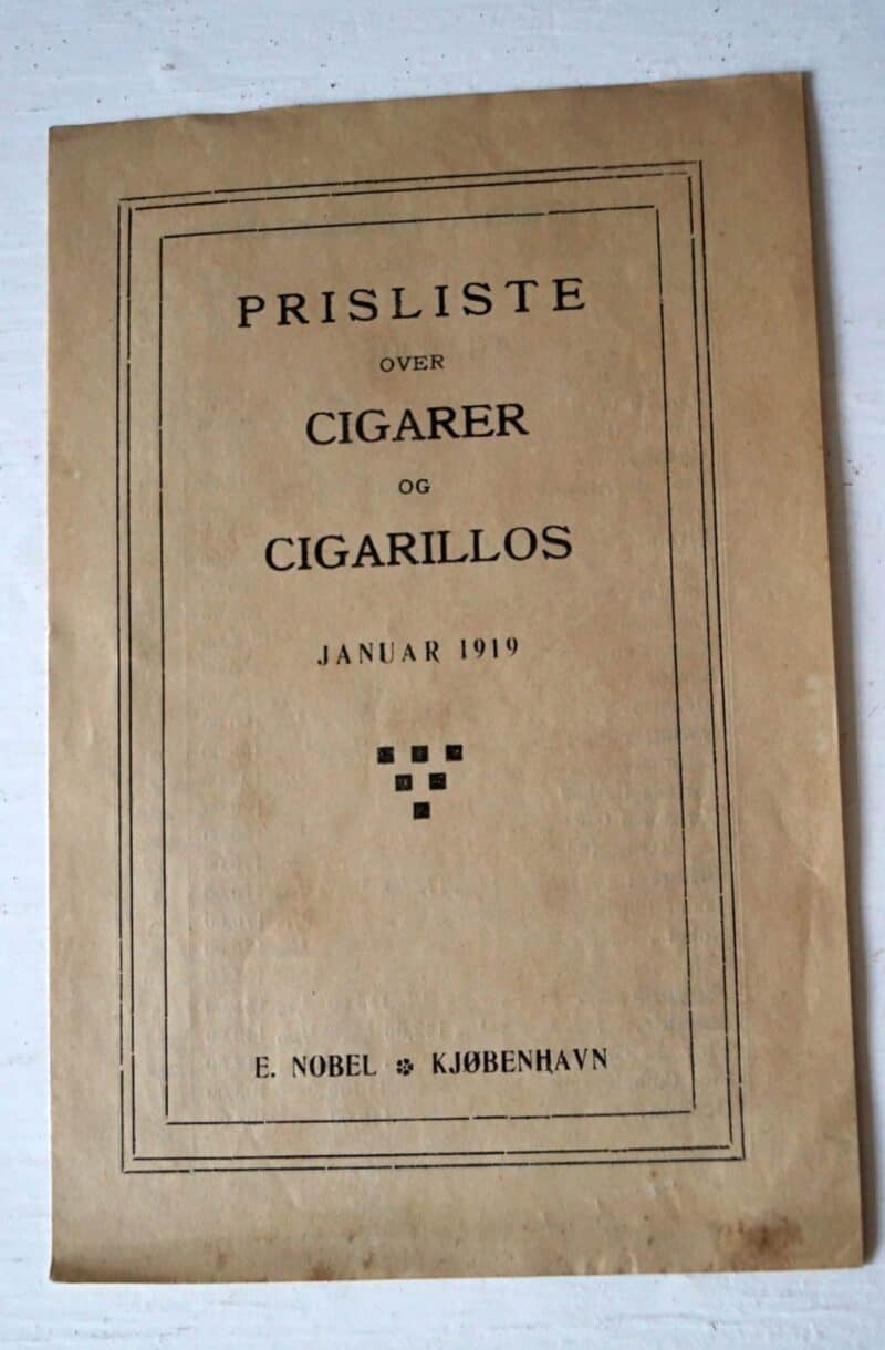 Prisliste over Cigarer og Cigarillos