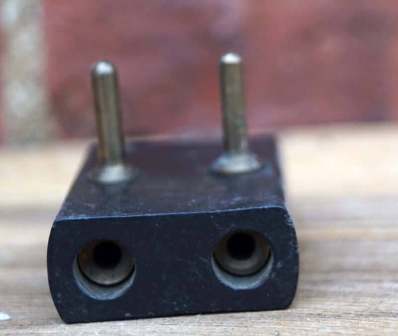 3 vejs forgreningsstik bakelit og messing