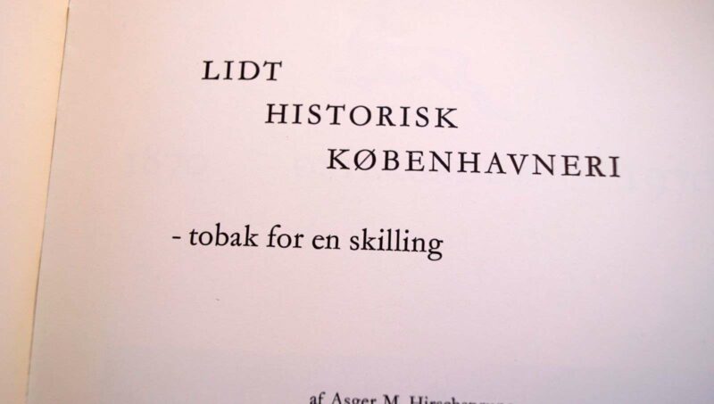 Hirschsprung & Sønner AS. Tobakshistorie