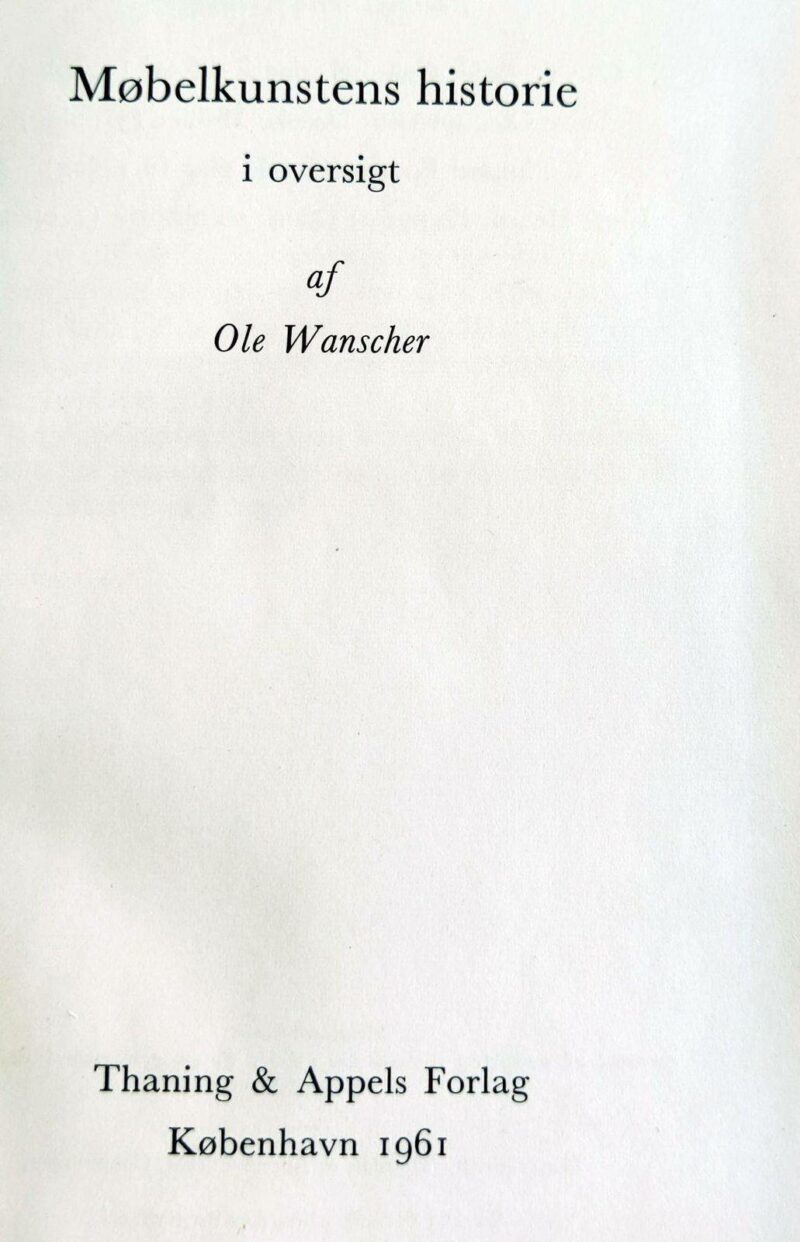 Møbelkunstens historie (1962)