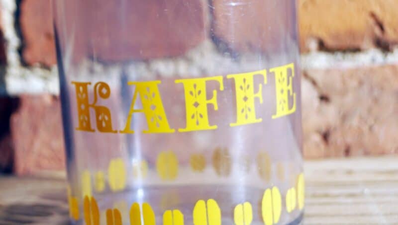 Kaffedåse plast gul (Erik Kold)