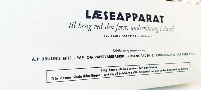 LæseApparat - bogstaver i æske til læselærring