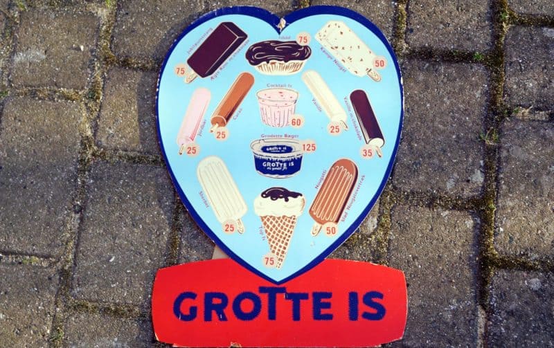 Grotte IS papskilt 1950erne