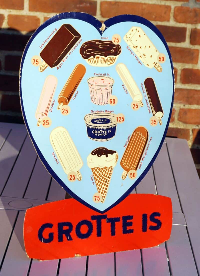 Grotte IS papskilt 1950erne