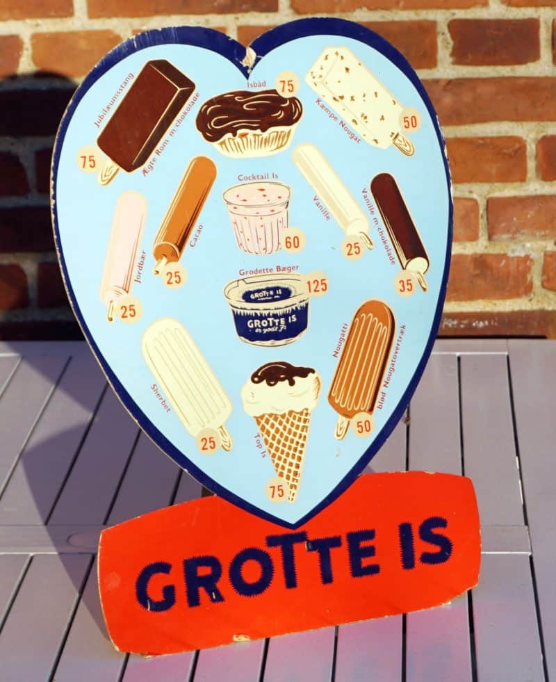 Grotte IS papskilt 1950erne