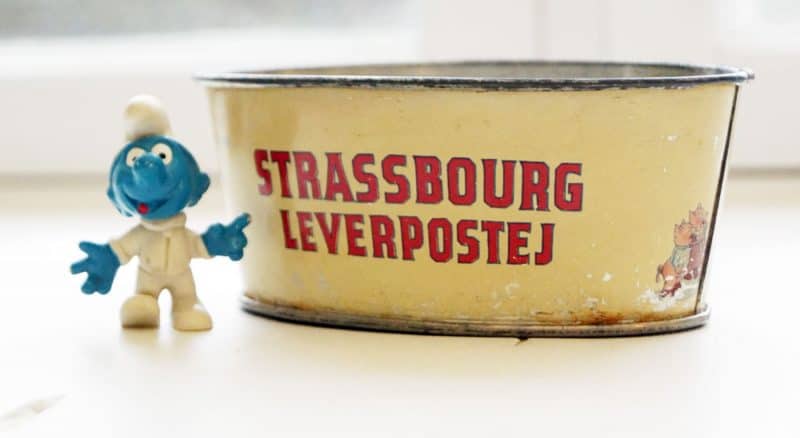 Strassbourg Leverpostej. J. Steffensen, København. Form i blik