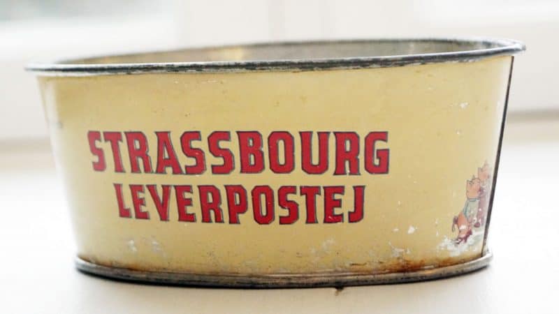 Strassbourg Leverpostej. J. Steffensen, København. Form i blik