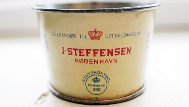 Strassbourg Leverpostej. J. Steffensen, København. Form i blik