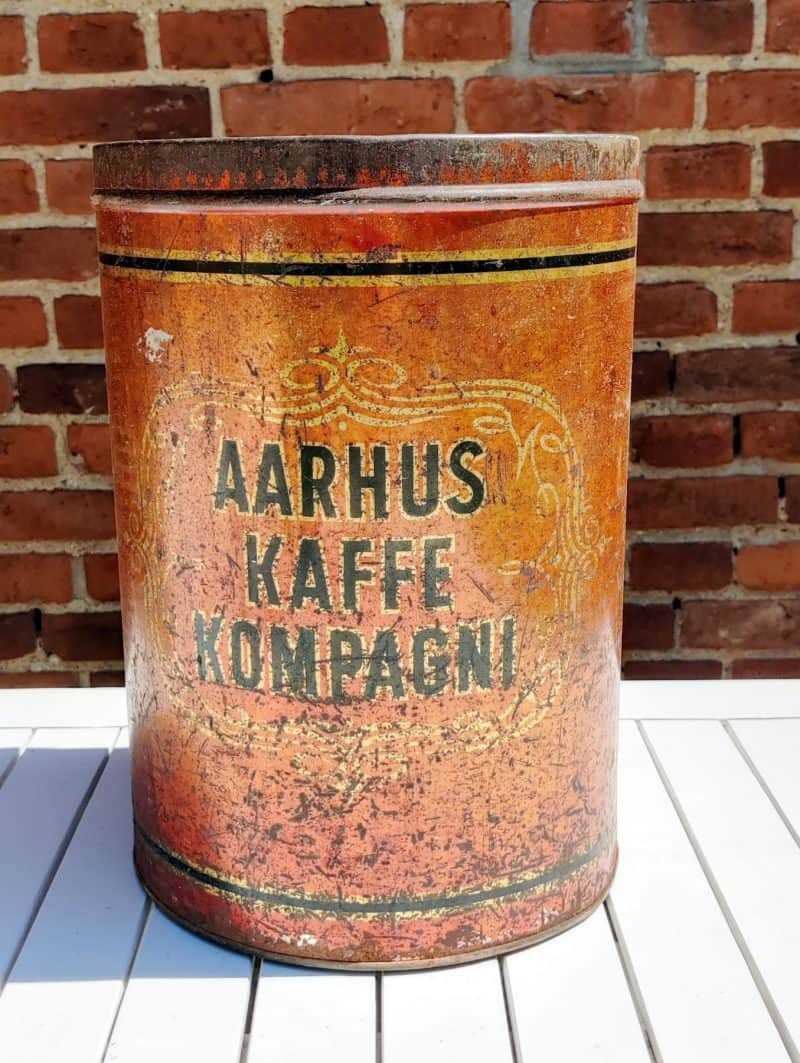 Aarhus Kaffe Kompani AKK. Stor købmandsdåse
