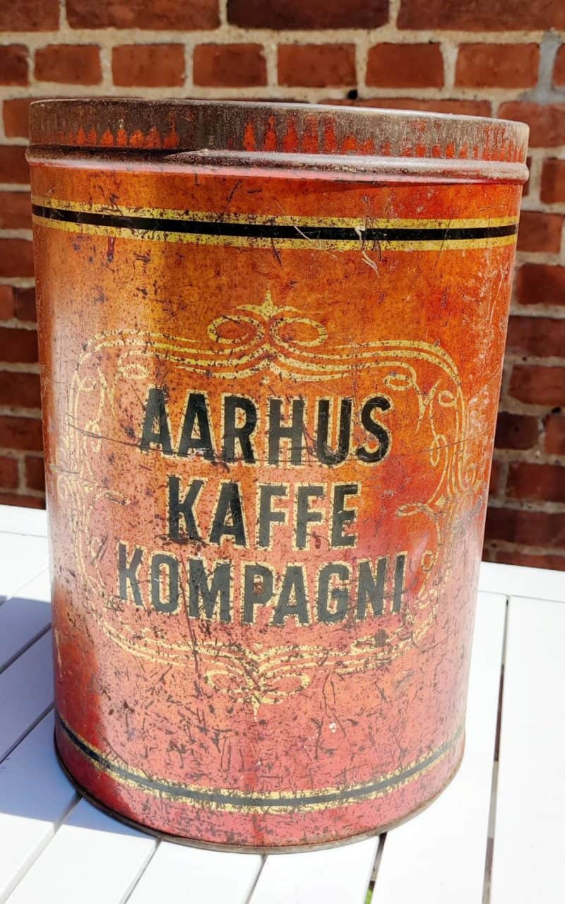 Aarhus Kaffe Kompani AKK. Stor købmandsdåse