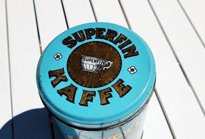 Slagelse Superfin kaffe blå dåse