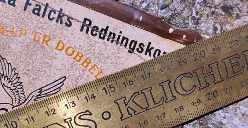 Abonnent paa Falcks Redningskorps blikskilt