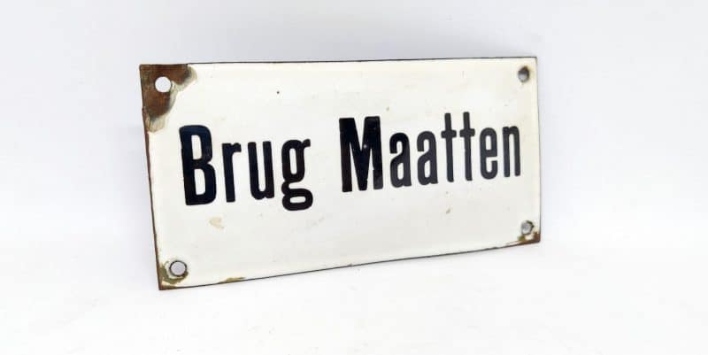 Brug Maatten. Emaljeskilt