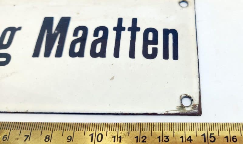 Brug Maatten. Emaljeskilt