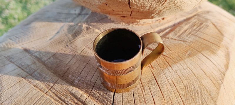 Kaffemål i messing