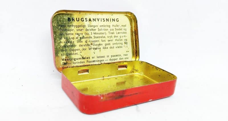 Lappegrej - Schiønning & Arve blikdåse, tom