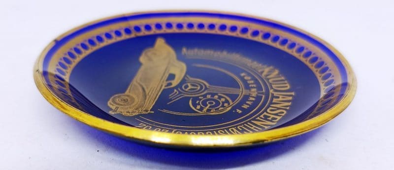 Lille glasskål fra Automobilfirmaet Knud Jansen H. C. Ørstedsvej 29-32 København F