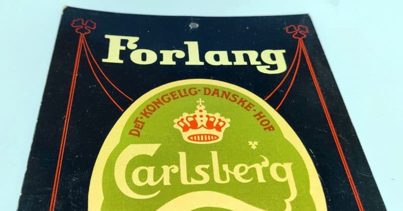 Papskilt fra Carlsberg - Forlang Fineste Pilsner