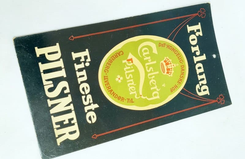 Papskilt fra Carlsberg - Forlang Fineste Pilsner
