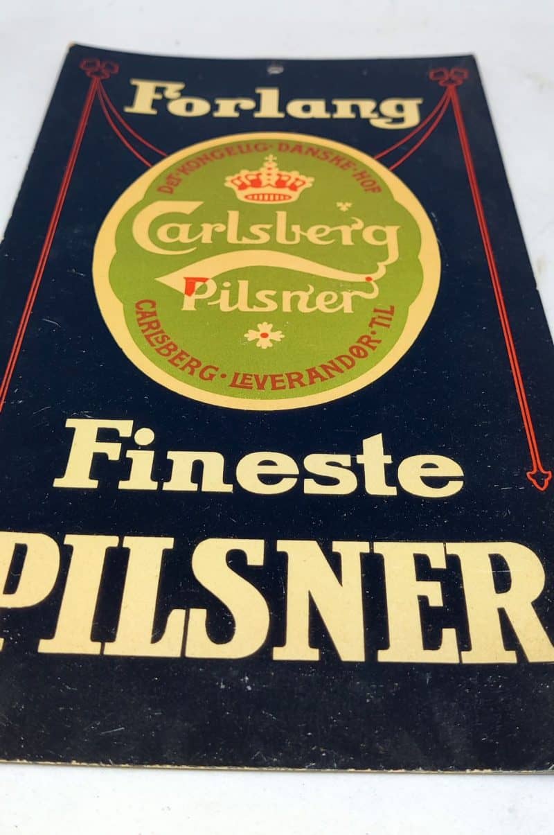 Papskilt fra Carlsberg - Forlang Fineste Pilsner
