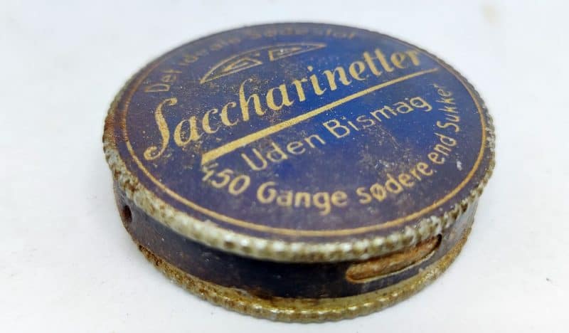 Saccharinetter Uden Bismag 450 Gange sødere end Sukker. Fahlberg-List. Chem. Fabriken Magdeburg Sudost