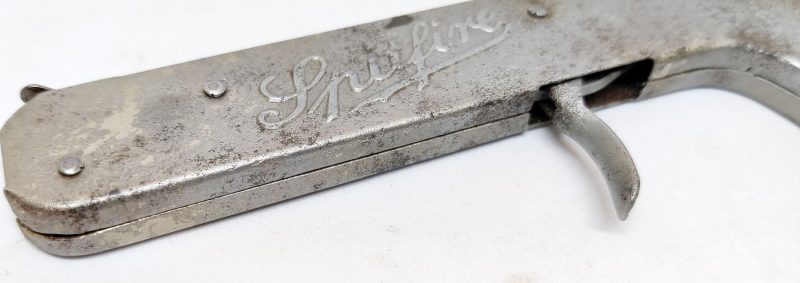 Legetøjspistoli blik. Mrk. Spitfire fra D. R. G. M. Made in Germany