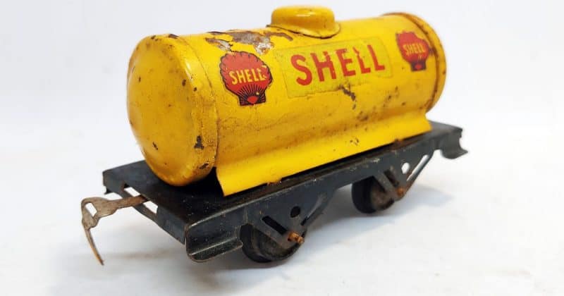 Togvogn Shell - bliktog - Pionerexpressen