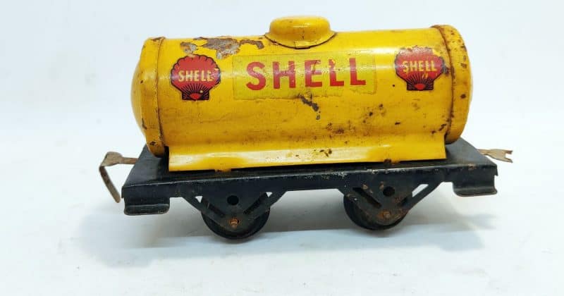 Togvogn Shell - bliktog - Pionerexpressen