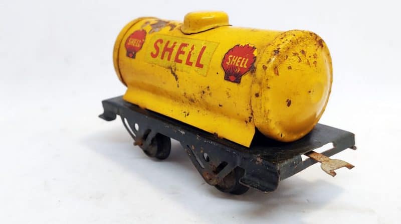 Togvogn Shell - bliktog - Pionerexpressen