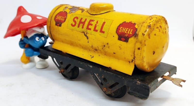 Togvogn Shell - bliktog - Pionerexpressen