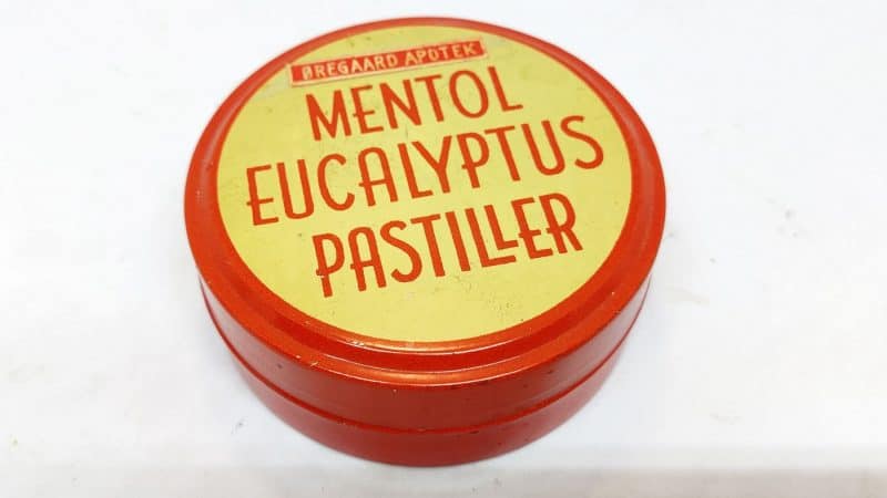 Blikdåse fra Øregaard Apotek - Mentol Eucalyptus Pastiller
