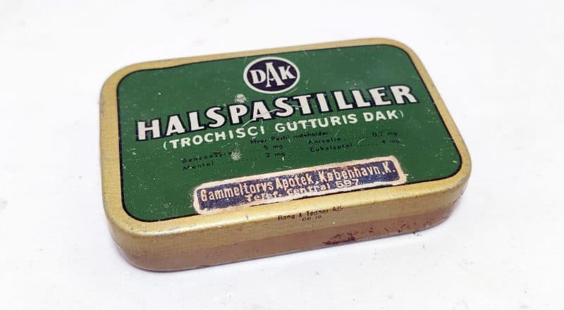 DAK Halspastiller Gammeltorvs Apotek København K. Blikæske