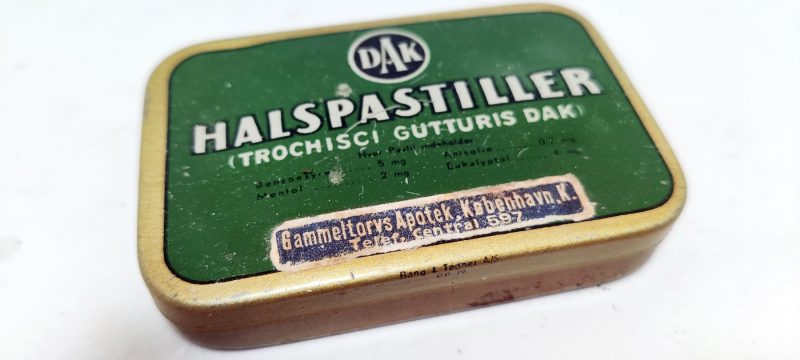 DAK Halspastiller Gammeltorvs Apotek København K. Blikæske