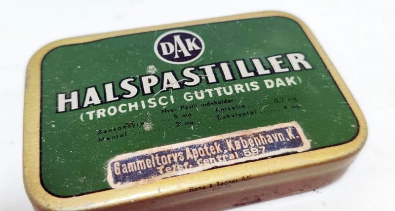DAK Halspastiller Gammeltorvs Apotek København K. Blikæske