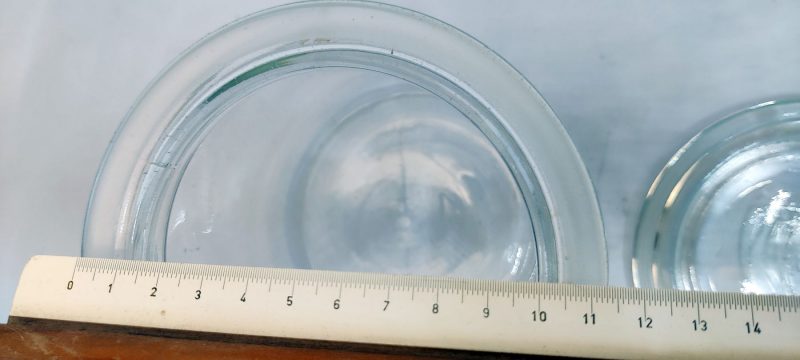 Syltekrukke i glas fra Kastrup med tilhørende låg mrk. DA (Dansk Arbejde)