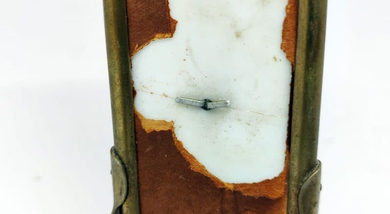 Termometer i porcelæn og messing. C. Hotman Aalborg