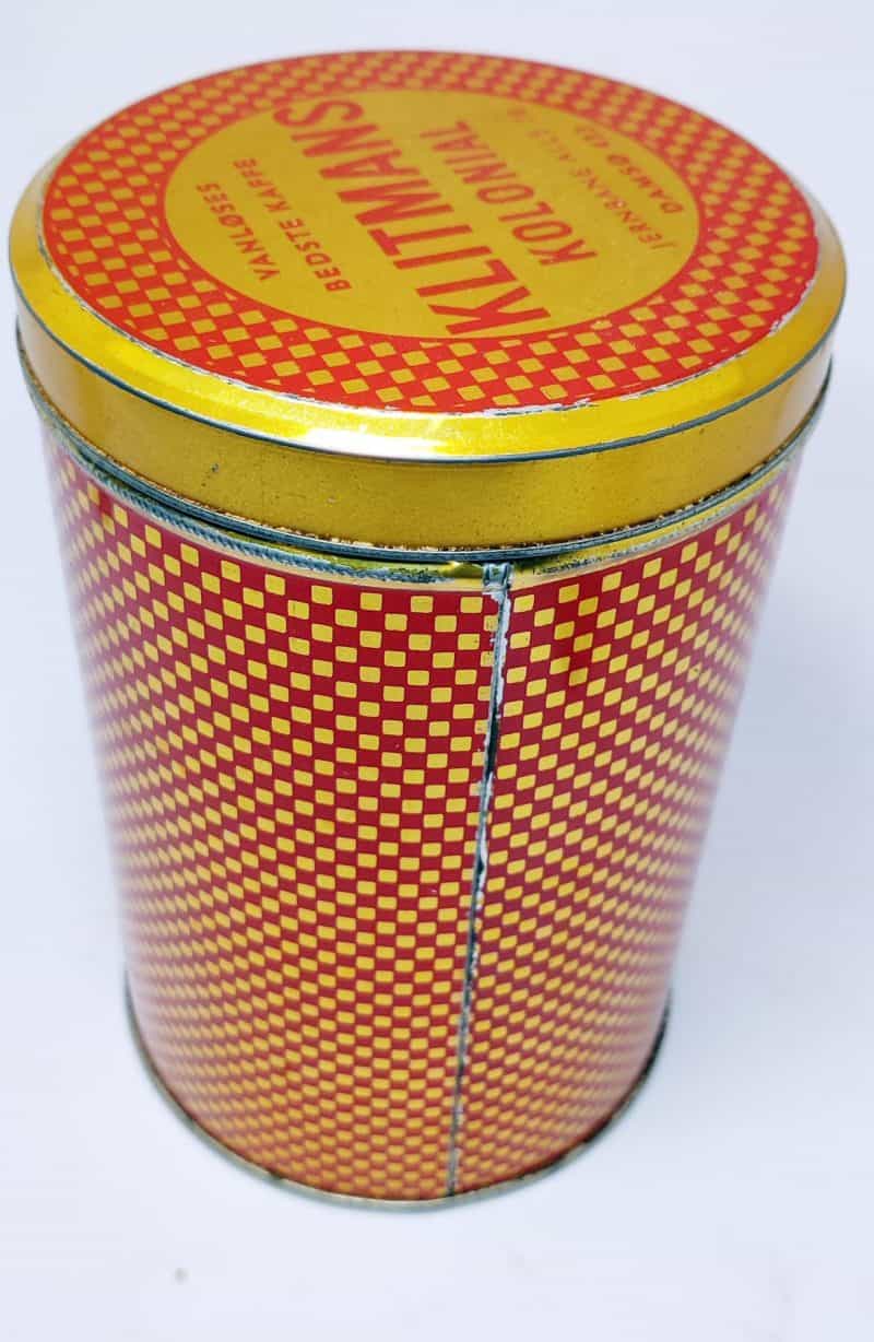 Vanløses Bedste Kaffe. Klitmans Kolonial Jernbane Alle 78 Damsø 433. Kaffedåse