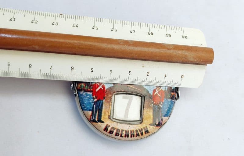 Gammel reklame evighedskalender (souvenir). Gardere og Den Lille Havfrue