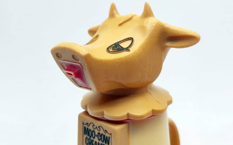 Moo-Cow Creamer. For sale. Ask your waitress. Whirley industries 1970erne