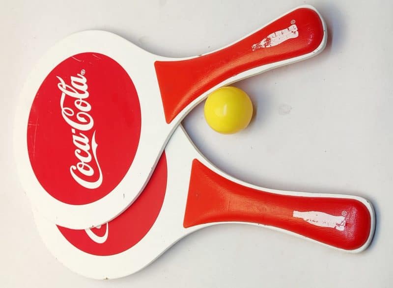 Coca Cola strandtennis sæt med bold