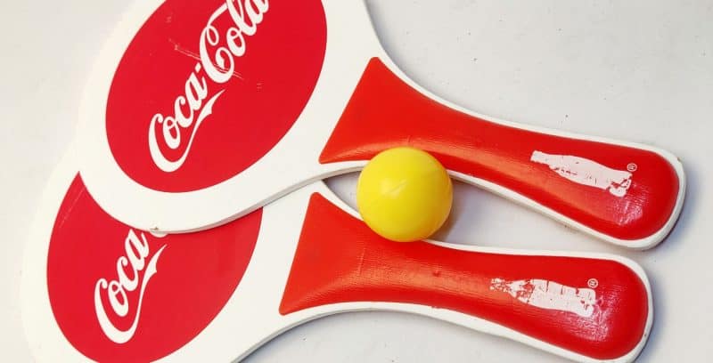 Coca Cola strandtennis sæt med bold