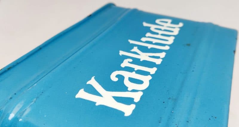 Karklude. Sjælden set Madam blå firkantet karkludsholder