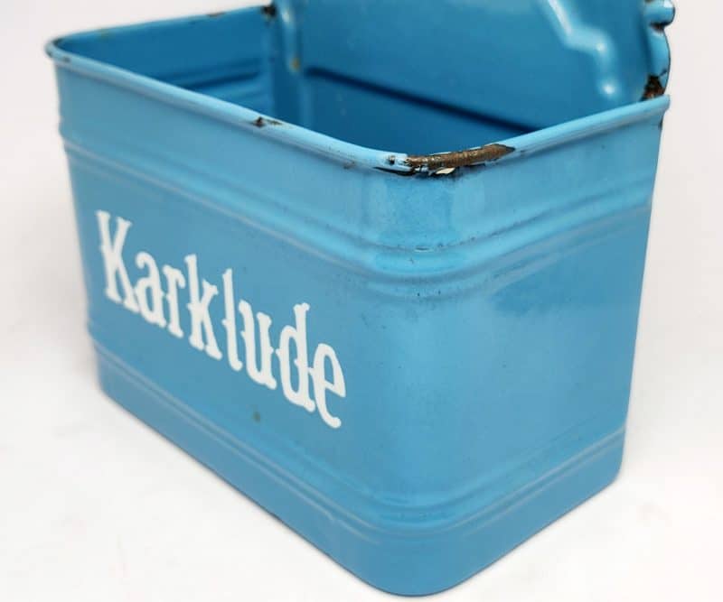 Karklude. Sjælden set Madam blå firkantet karkludsholder