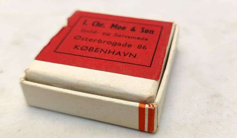 Chr. Moe & Søn. Østerbrogade 86 København. Konge-emblemet. Georg jensen Sølv