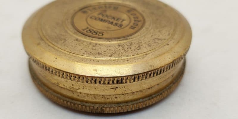 Stanley London Pocket Compass 1885. Messing